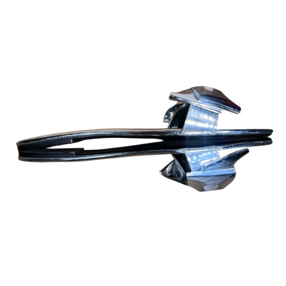 ZARA Women’s Silver Flat Sandals with Bow – Size 10 - Picture 10 of 11
